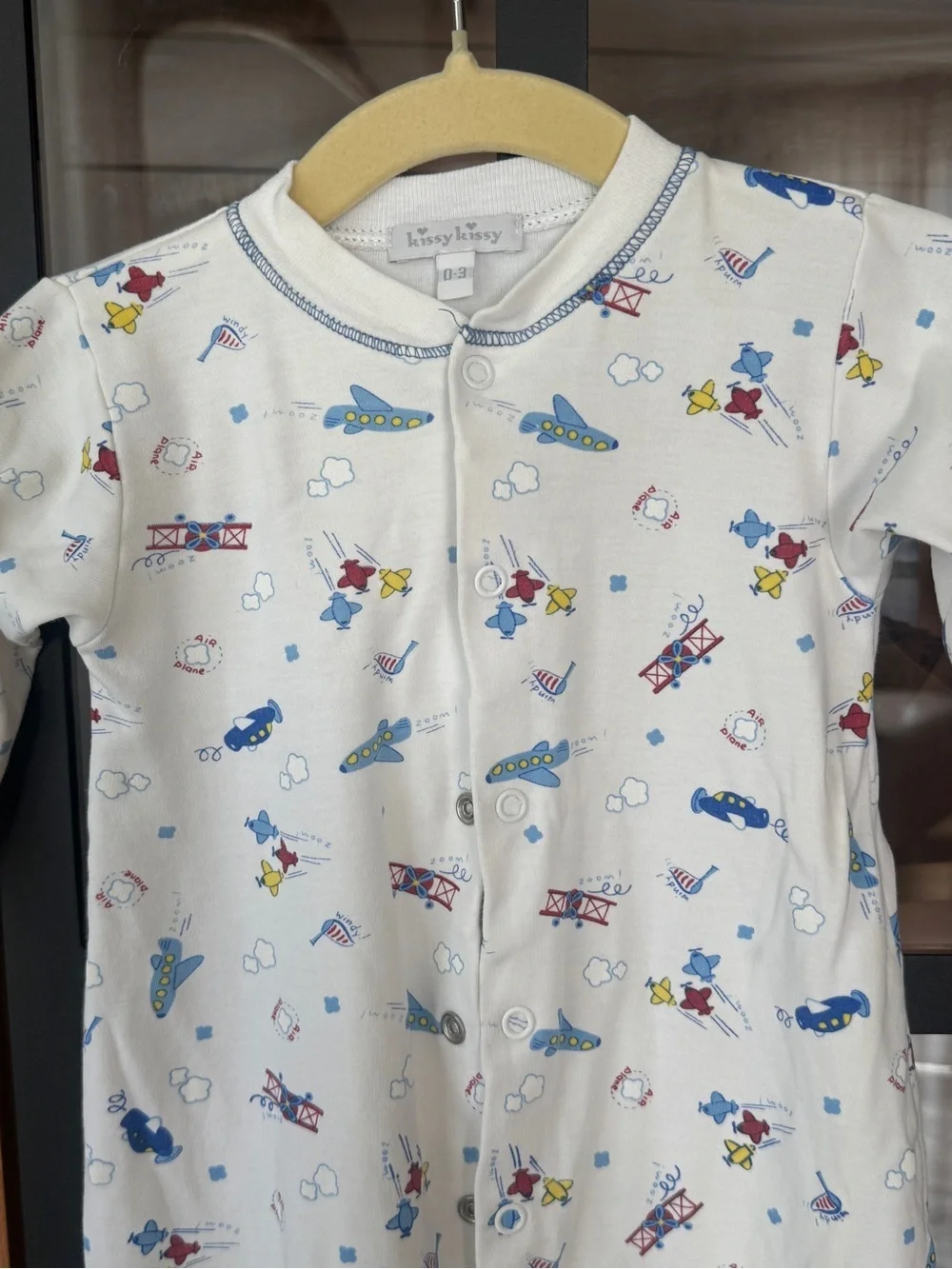 Kissy Kissy converter gown coverall baby boy just plane fun aviators print pima